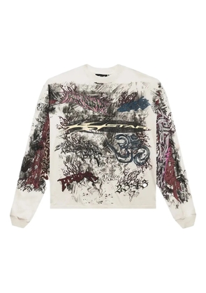 HELLSTAR graffiti long-sleeve T-shirt - White