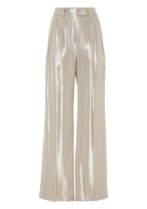 Brunello Cucinelli pleated wide-leg trousers - Neutrals