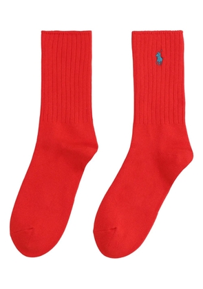 Polo Ralph Lauren Polo Pony-embroidery cotton socks - Red