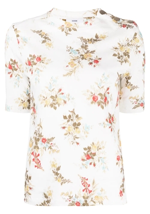 ERDEM Sofia floral-print top - White