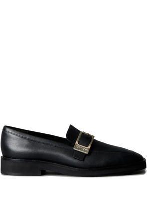 Calvin Klein buckled leather loafers - Black