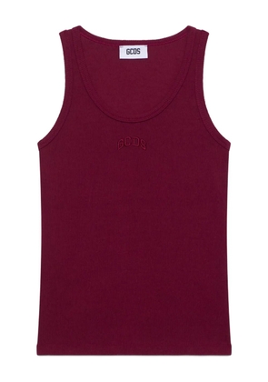 GCDS logo-embroidered tank top