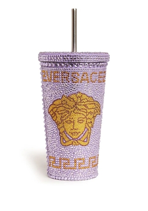 Versace Medusa crystal-embellished travel cup - Purple
