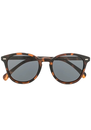 Le Specs Bandwagon round-frame sunglasses - Brown