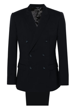 Dolce & Gabbana double-breasted twill blazer - Blue