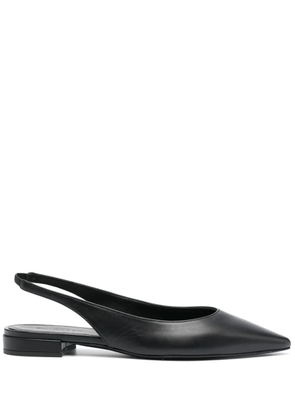 Scarosso slingback leather ballerinas - Black