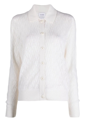 Barrie pointelle-knit cashmere top - Neutrals