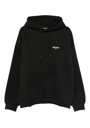 WRSTBHVR logo-print hoodie - Black