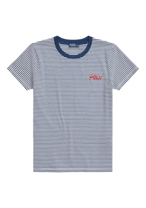 Polo Ralph Lauren striped logo-embroidered T-shirt - Blue