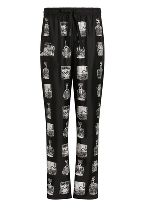Dolce & Gabbana Whisky-print pajama pants - Black