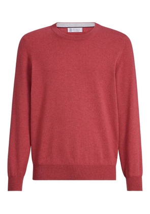 Brunello Cucinelli ribbed crew-neck sweater - Red
