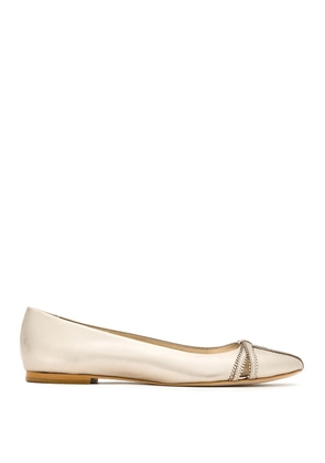 Sarah Chofakian Pati metallic ballerinas - Silver