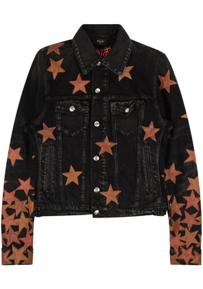 AMIRI Chemist star-appliqué denim jacket - Black