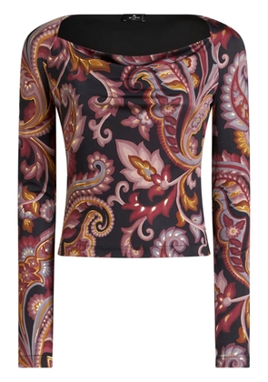 ETRO printed jersey top - Pink