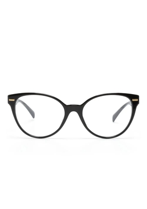 Versace Eyewear Medusa-plaque round-frame glasses - Black