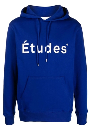 Études Studio logo-print organic cotton hoodie - Blue