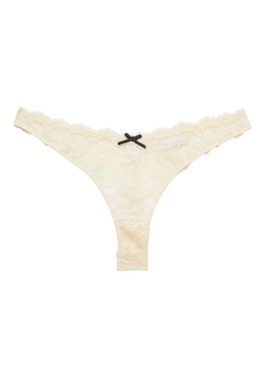 Fleur Du Mal Bianca thong - Neutrals