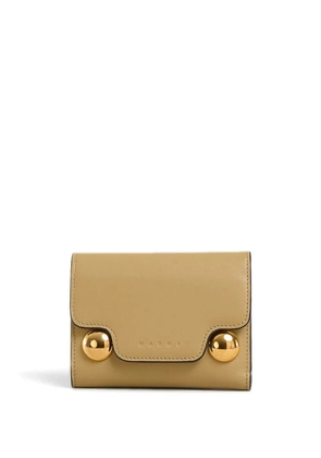 Marni Trunkaroo trifold leather wallet - Neutrals