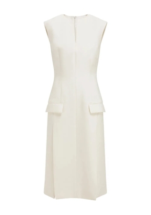 Ferragamo pleated sleeveless mini dress - White