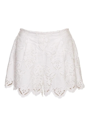 Cara Cara Trish floral-lace shorts - White