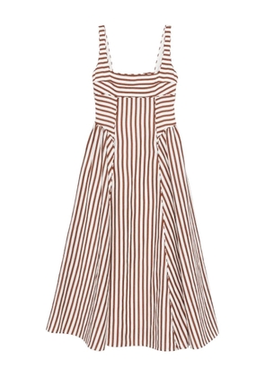 Cult Gaia Carla striped midi dress - White