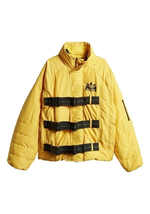 adidas quilted buckle-strap jacket - Yellow