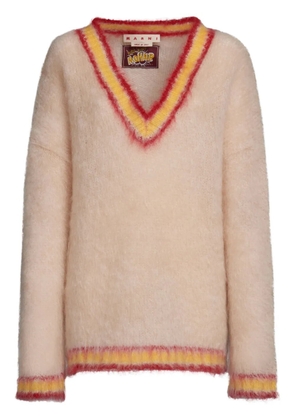 Marni striped mohair-blend jumper - Neutrals