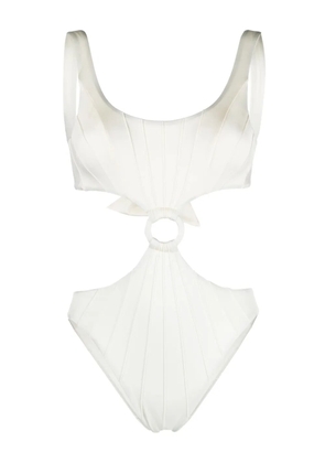 Noire Swimwear cut-out swimsuit - White