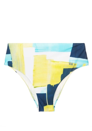 Lenny Niemeyer abstract-pattern print high-waist bikini bottoms - Multicolour