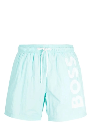 BOSS Octopus logo-print swim shorts - Blue