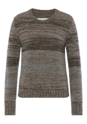 Maison Margiela striped crew-neck sweater - Brown