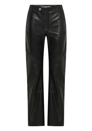 Dion Lee panelled leather trousers - Black