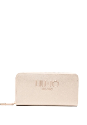 LIU JO logo-embossed zip wallet - Gold