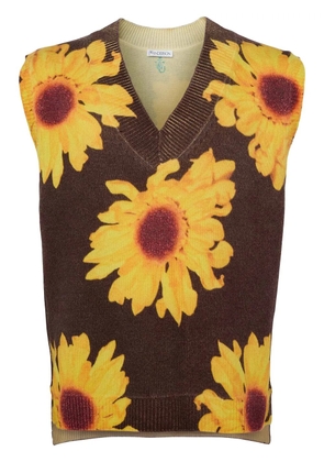 JW Anderson knitted printed vest - Brown