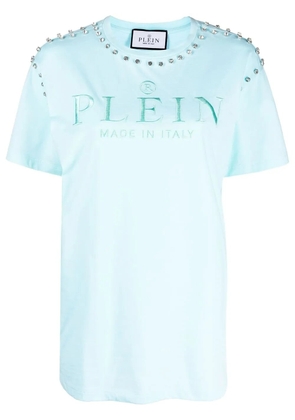 Philipp Plein crystal-embellished short-sleeved T-shirt - Blue