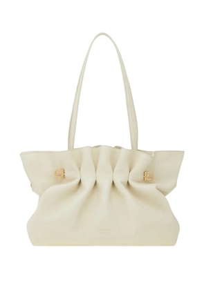 Ferragamo medium soft Gancini-pin gathered shoulder bag - Neutrals