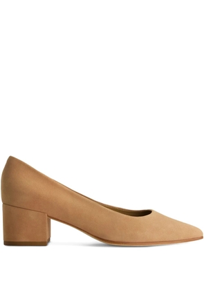 Bernardo Millie pointed-toe block-heel pumps - Brown