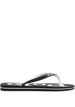 Polo Ralph Lauren logo-print flip-flops - Black