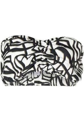 Bambah geometric-print bandeau top - Black