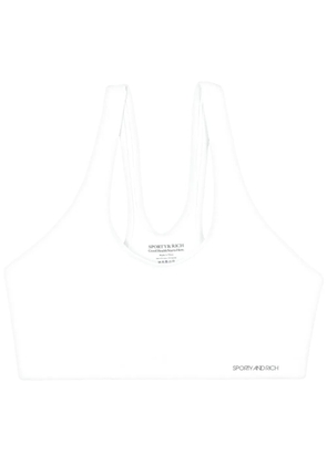 Sporty & Rich logo-print sports bra - White