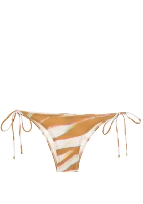 Lenny Niemeyer animal-pattern side-tie bikini bottoms - Brown