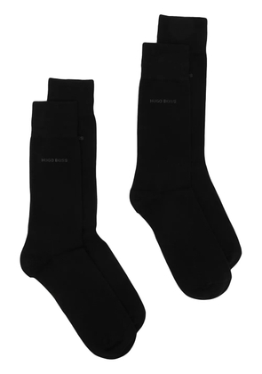 BOSS logo-print socks - Black