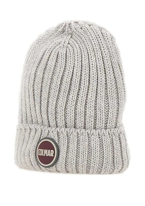 Colmar ribbed logo-patch beanie hat - Grey