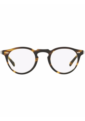 Oliver Peoples Gregory Peck tortoiseshell glasses - Black