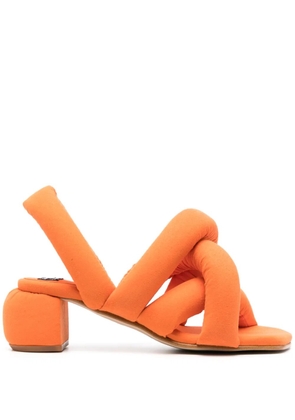 Henrik Vibskov Sausage 60mm crossover-strap sandals - Orange