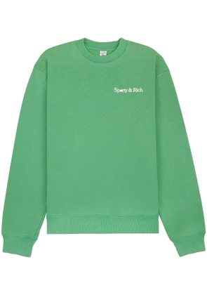 Sporty & Rich logo-print cotton sweatshirt - Green