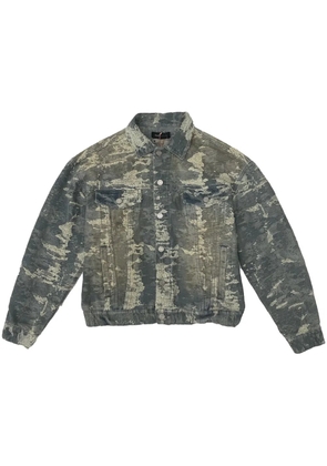 Purple Brand patterned-jacquard denim jacket - Grey