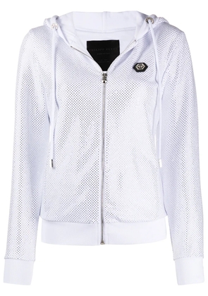 Philipp Plein Philipp Plein TM embellished hoodie - White