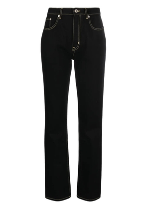 Kenzo logo-patch straight-leg jeans - Black