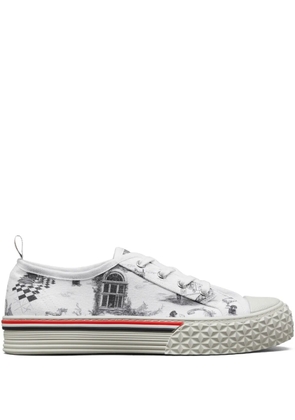 Thom Browne toile-print low-top sneakers - White